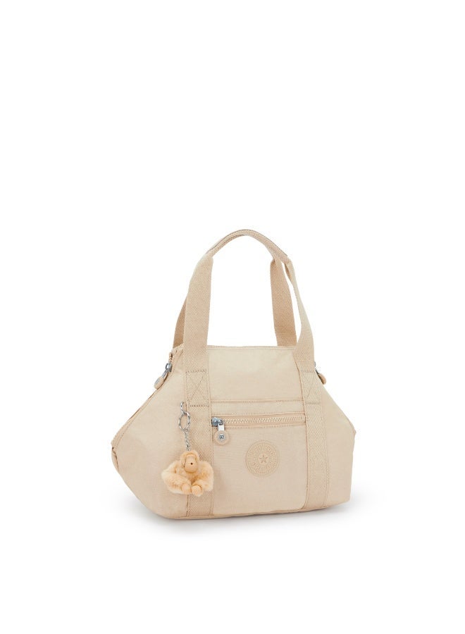kipling Art Mini Small handbag with removable shoulder strap Sparkled Beige - Image 4