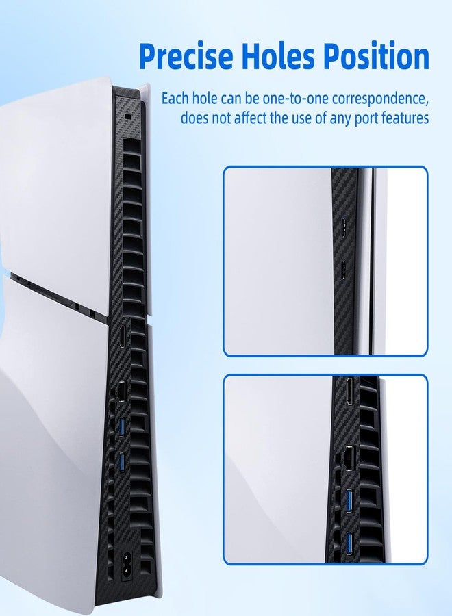 Mcbazel Skin Decal Middle Panel Protective Film Sticker for PS5 Ultra Thin Digital/Disc Console(Carbon Black) - Image 4