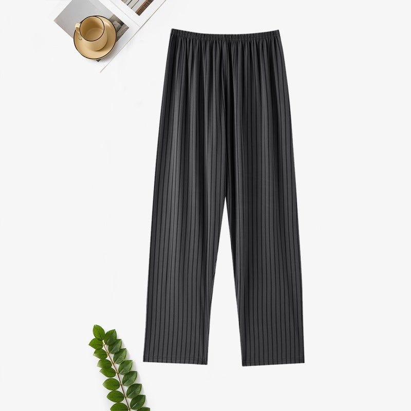 Double Pocket Men'S Pajama Pants Cotton Loose Pants Casual Summer Plus Size Outer Wearing Multi-Piece Home Pants - Image 1