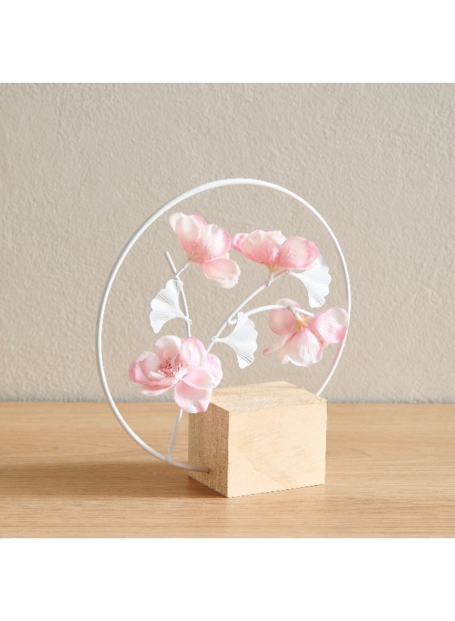 Home Box Wadee Metal Decorative Flower Table Accent - 18x5.5x19 cm - Image 3