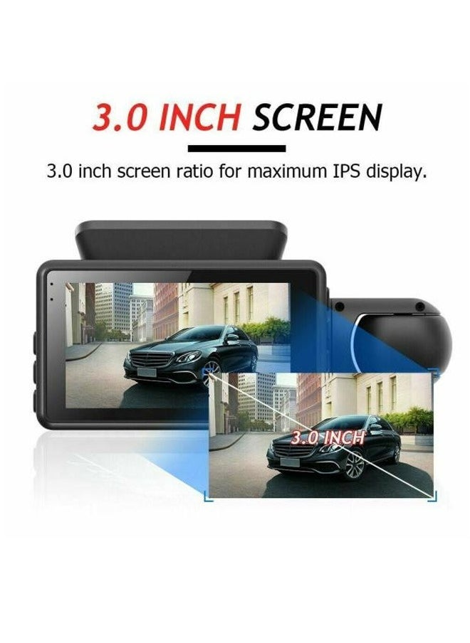 Gasin - Dual-Lens 1080P Dash Cam with 3-Inch Screen, Wi-Fi Connectivity and 170-Degree Recording for Front and Interior of the Vehicle - Image 1