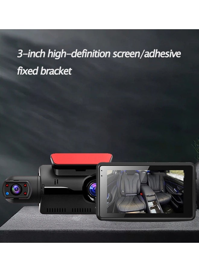Gasin - Dual-Lens 1080P Dash Cam with 3-Inch Screen, Wi-Fi Connectivity and 170-Degree Recording for Front and Interior of the Vehicle - Image 1