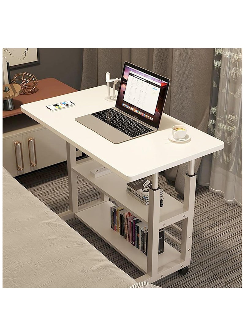 Generic - Mobile Bedside Laptop Desk,Height Adjustable Sit Stand Mobile Laptop Computer Tablet,Laptop Table Desk,Computer Writing Desk Stand for Bedroom (80 * 40CM） - Image 1