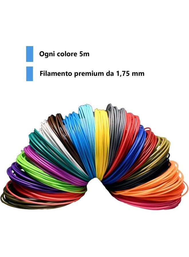 Beauenty 3D Filament Pen, 3D Filament Pen PLA Refill, 3D Pen Refills for 3D PLA Pen, (1.75mm, 10Colors, 5M Each Color) (Random Color) - Image 2