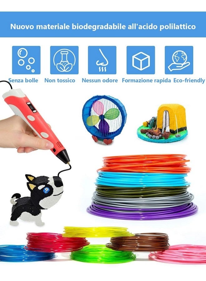 Beauenty 3D Filament Pen, 3D Filament Pen PLA Refill, 3D Pen Refills for 3D PLA Pen, (1.75mm, 10Colors, 5M Each Color) (Random Color) - Image 3