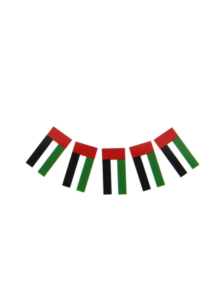 PARTY FUN - UAE Flag Banner 30x20cm Set of 7 Flags Show Your National Pride in Style - Image 1
