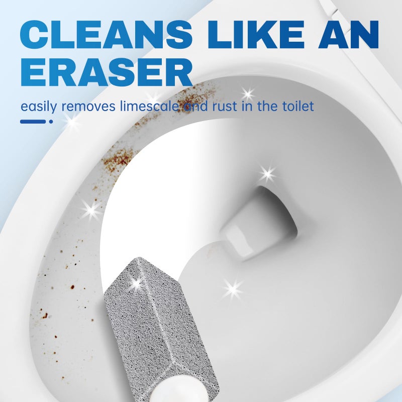 Vacplus Toilet Brush - Toilet Bowl Cleaners with Extra Long Handle, 100% Pumice Stone for Toilet Cleaning, Remove Limescale, Rust, Cleaning Supplies for Toilet, Pool, Bathroom, Sink, 2 Pack - Image 2