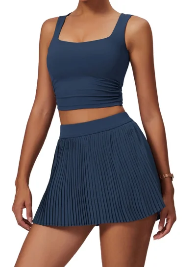 KAWN.YOGA Womens Crop Top Shoulder Strap Sleeves