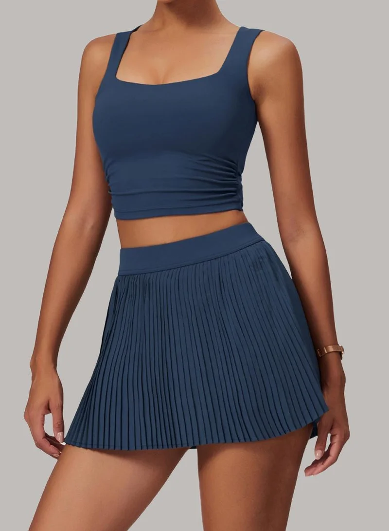 Womens Crop Top Shoulder Strap Sleeves