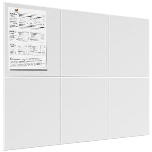 MaxGear لوحة كورك كبيرة من ماكس جير 36" × 24"، لوحة إعلانات بيضاء، 6 قطع من بلاط الفelt مع دبابيس دفع، لوحات كورك لمكتب لوحة دبابيس لوحات كورك - Image 1