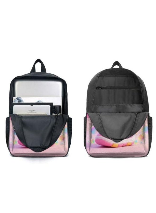 واضح من النار الضربة قادمة! حقيبة كرتونية ممتعة من ثلاث قطع، الموضة المفضلة الجديدة للطلاب والمراهقين (متوفرة للطلاب والأطفال والأصدقاء في النزهايات وتسلق الجبال والتعليم وما إلى ذلك) - 93 - Image 4