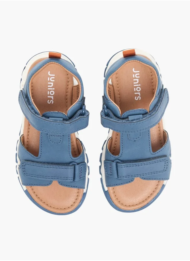 جونيورز Boys Stitch Detail Floaters With Hook And Loop Closure