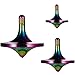 CHEETOP Stainless Steel Spinning Top Premium Exquisite Perfect Balance Well Made Metal Desk EDC Little Fidget Toy Spin Long Time Over 6 Minutes Great Value Iridescent 3PCS Large Medium Small - Image 2