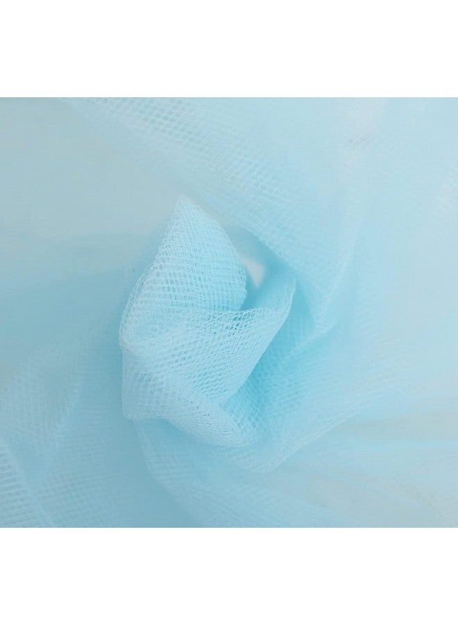 VRB Dec Tm 5 Mtr Multi Purpose Net Fabric Cloth Material Decoration Trousseau Packing, Party Hall Decoration, Bouquet,Gift Packing, Party Decor,Pooja Room Decoration Items (Blue, Solid) - Image 1