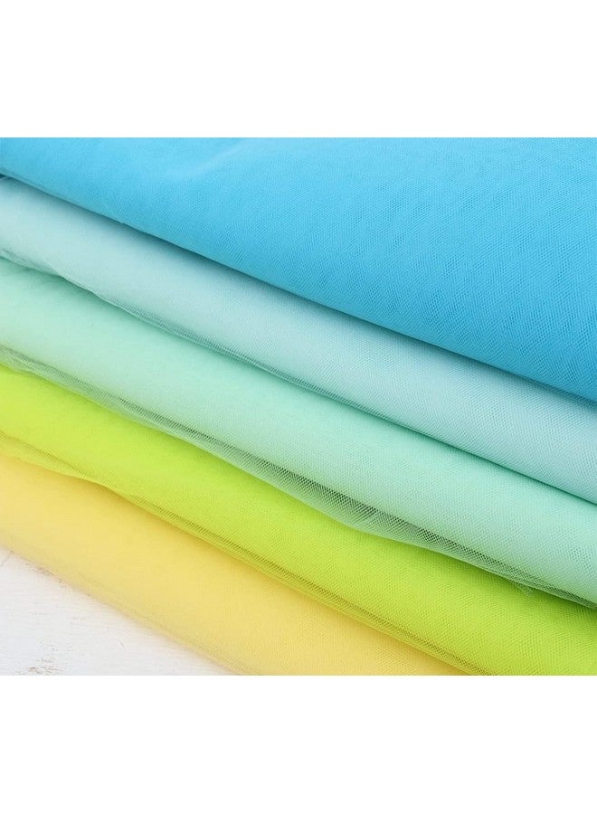 VRB Dec Tm 5 Mtr Multi Purpose Net Fabric Cloth Material Decoration Trousseau Packing, Party Hall Decoration, Bouquet,Gift Packing, Party Decor,Pooja Room Decoration Items (Blue, Solid) - Image 3