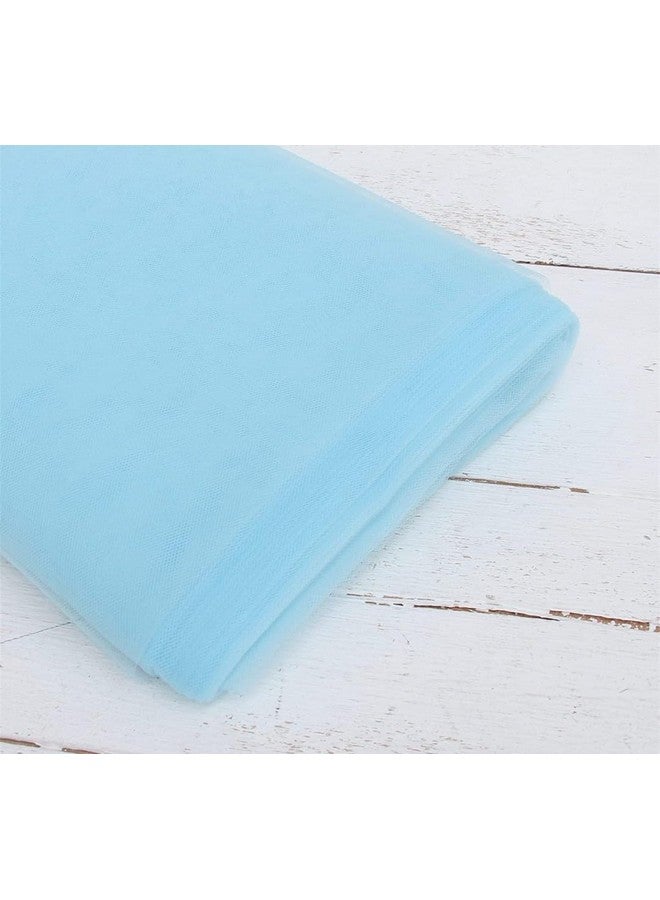 VRB Dec Tm 5 Mtr Multi Purpose Net Fabric Cloth Material Decoration Trousseau Packing, Party Hall Decoration, Bouquet,Gift Packing, Party Decor,Pooja Room Decoration Items (Blue, Solid) - Image 2