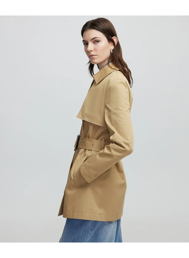 إبيكيول Double-Breasted Trench Coat With Belt