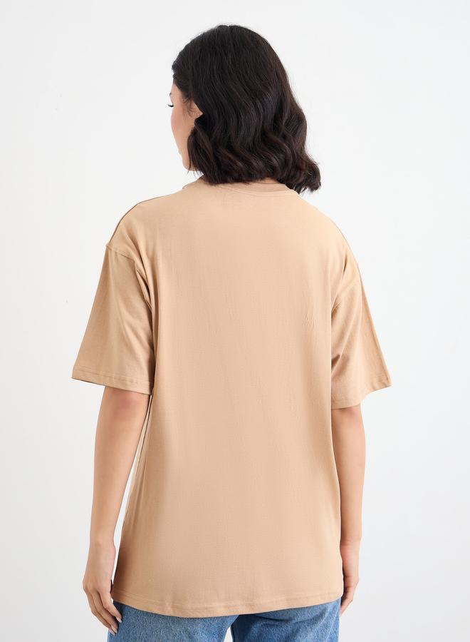 Styli Embroidered Slogan Oversized T-Shirt - Image 4