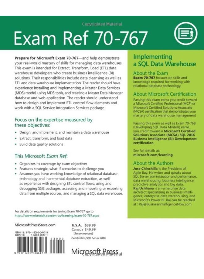 Exam Ref 70-767 Implementing a SQL Data Warehouse  - Image 2