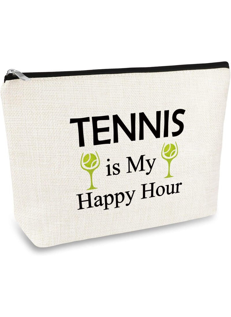 Mikela Tennis Gifts for Women Tennis Lover Gift Cosmetic Bag Tennis Team Gift Tennis Player Birthday Gift Tennis Coach Gift Makeup Bag Tennis Gifts for Friends Coworkers Christmas Gift Travel Pouch 