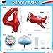 HXOUSE 6Pcs Extra Large Airplane Balloon Set for 4th Birthday Decorations Flying Themed Party Supplies with Blue Sky White Cloud 40 Red Numeral Foil Balloons for Boys No4 - Image 4