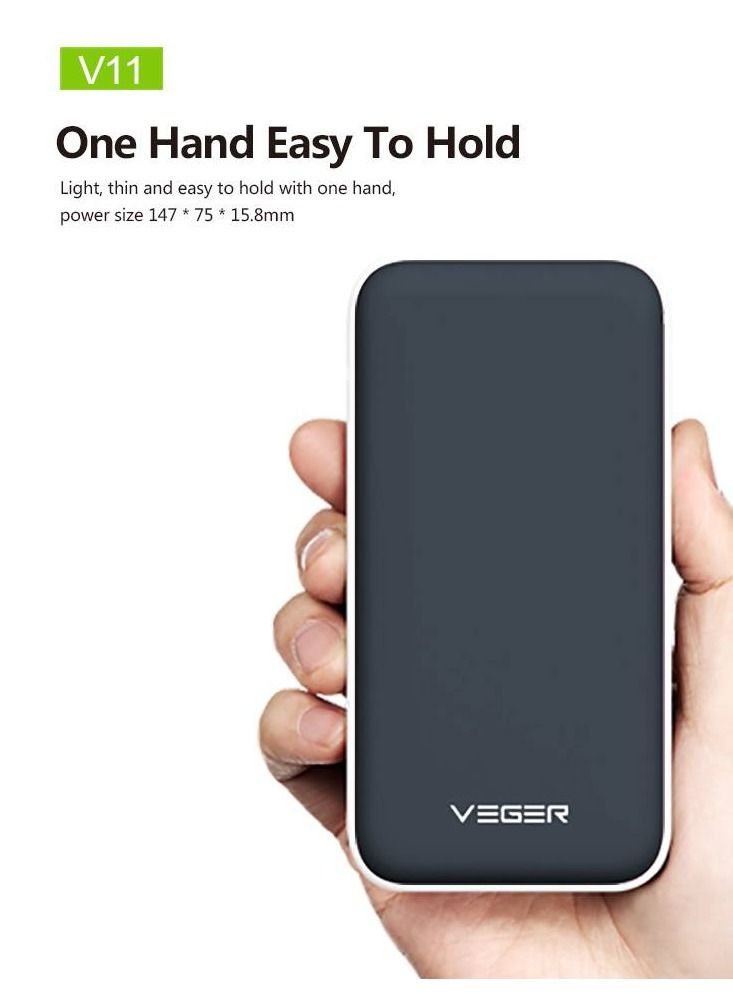 VEGER 25000 mAh Power Bank 185 watt Black - Image 1
