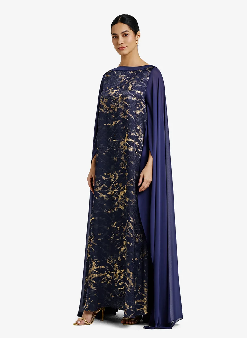 CHASE  Printed Cape Sleeve Boat Neck Kaftan for Women | Best Price UAE