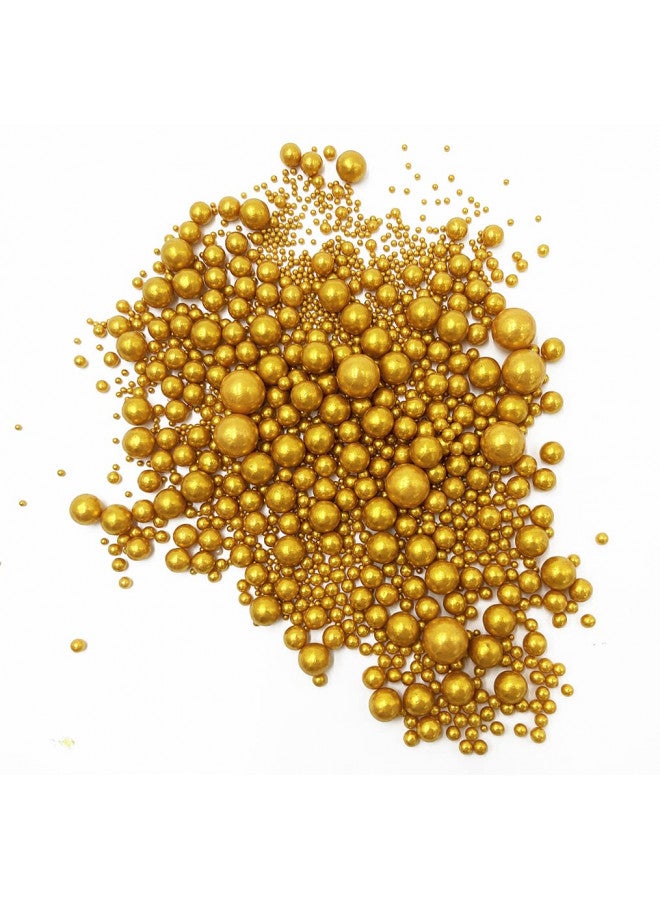 Kuting Edible Pearl Sugar Sprinkles Gold Candy 120g/ 4.2oz Baking Edible Cake Decorations Cupcake Toppers Cookie Decorating Ice Cream Toppings Celebrations Shaker Jar Wedding Shower Party Chirstmas Supplies - Image 4
