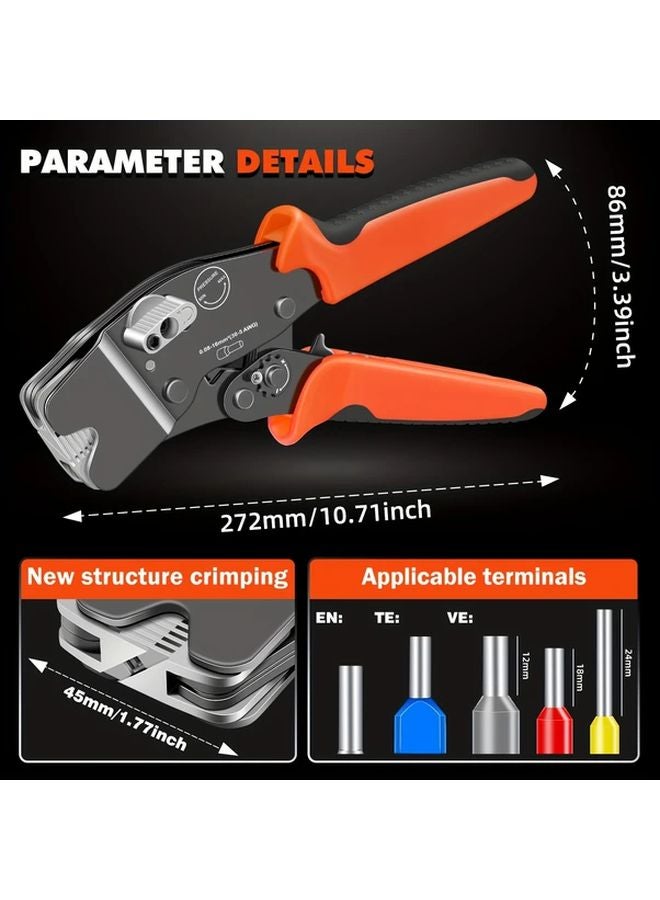 SJ 305C AWG 30 5 Square Wire Ring Crimping Tool Carbon Steel Ergonomic Press Pliers - Image 2