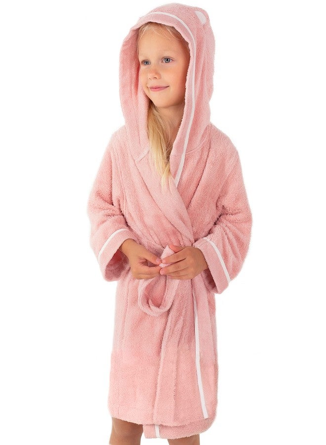 وورم كادلز روب استحمام فاخر وناعم للأطفال من Warm Cuddles - مصنوع من رايون الخيزران، مزود بغطاء للرأس - للأولاد والبنات (12-24 شهرًا، وردي) - Image 1