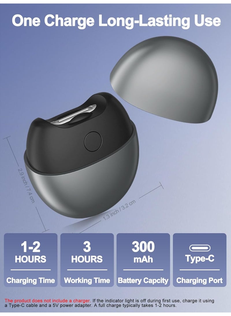 عام ماكينة قص أظافر كهربائية لاسلكية، ماكينة تشذيب أظافر أوتوماتيكية مع ضوء، سرعتان، غطاء مغناطيسي مانع للانزلاق، التقاط قصاصات الأظافر، قابلة لإعادة الشحن عبر USB للبالغين وكبار السن والرجال والنساء والمعاقين، رمادي - Image 5