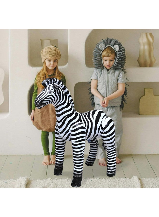 Jet Creations 32" Tall Inflatable Zebra Toy, Realistic Animal Figure for Africa Safari Party Decoration, Pool, Birthday, Wildlife, Christmas,Winter, Thanksgiving, Photo Prop, 1 pc - Image 5