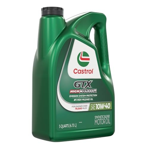 Castrol GTX High Mileage 10W-40 Synthetic Blend Motor Oil, 5 Quarts - Image 3