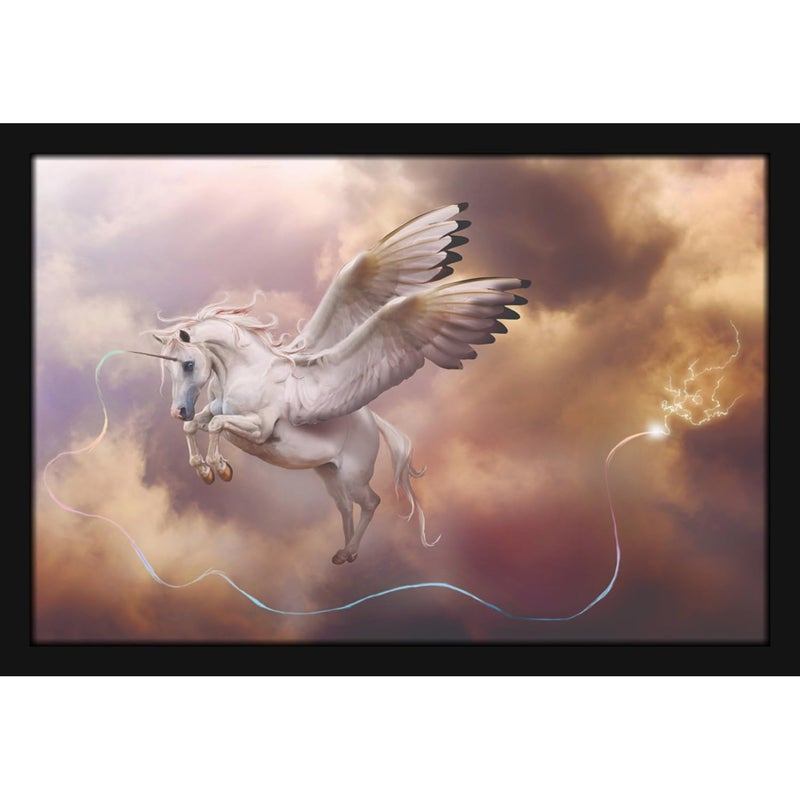 Mad Masters Unicorn Horse Painting Aesthetic Hanging Photo Frame Decorative Item Home Decoration and Wall Decor for Living Room and Bedroom MM 2669 12x18 Inch Paper Without Plexi Glass - Image 1