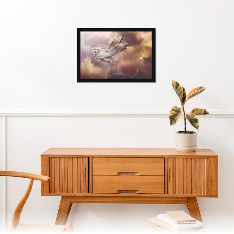 Mad Masters Unicorn Horse Painting Aesthetic Hanging Photo Frame Decorative Item Home Decoration and Wall Decor for Living Room and Bedroom MM 2669 12x18 Inch Paper Without Plexi Glass - Image 5