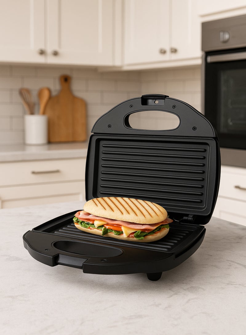 هوم ماستر سخان السندويشات الكهربائي بقوة 750 واط من هوم ماستر HM-321 باللون الأسود لتجربة فريدة في تحضير السندويشات السريعة - Image 1