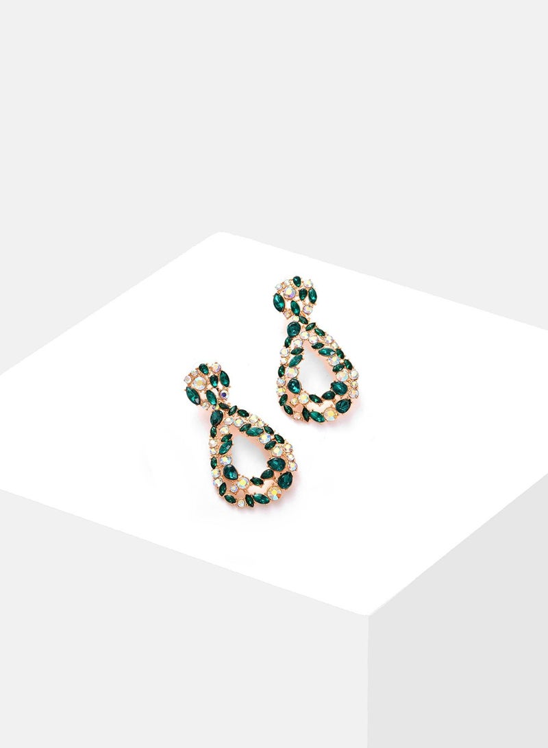SOHI Multicoloured Contemporary Half Artificial Hoop Earring Jewellery - Image 2