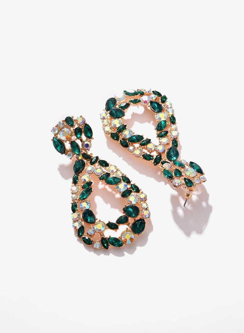 SOHI Multicoloured Contemporary Half Artificial Hoop Earring Jewellery - Image 4