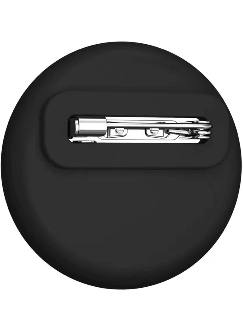 Compatible with Airtags Holder Kids Hidden,Silicone Case for AirTags with Invisible Pins, Anti Lost and Safety Pins Hidden Inside Clothes.Shoes.Backpack and Stroller for Children Elderly (Black) - Image 2