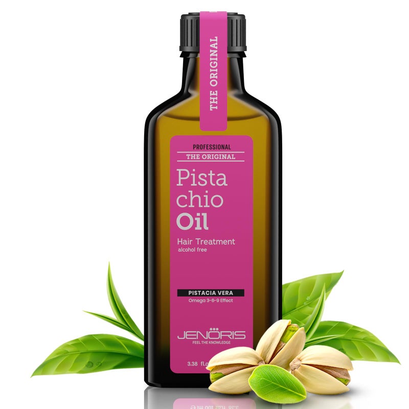 Jenoris Pistachio Oil Hair Serum for Frizzy and Damaged Hair Lightweight Hair Oil for Dry Hair with Omega 369 Complex AntiFrizz Hair Serum for Shine Hydration SplitEnd Treatment 338 floz