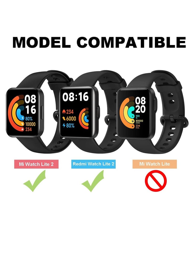 6 Pieces Straps Compatible With Xiaomi Redmi Watch Lite 2, Colorful Silicone Strap Replacement For Xiaomi Mi Watch Lite 2 And Redmi Watch Lite 2 - Image 2