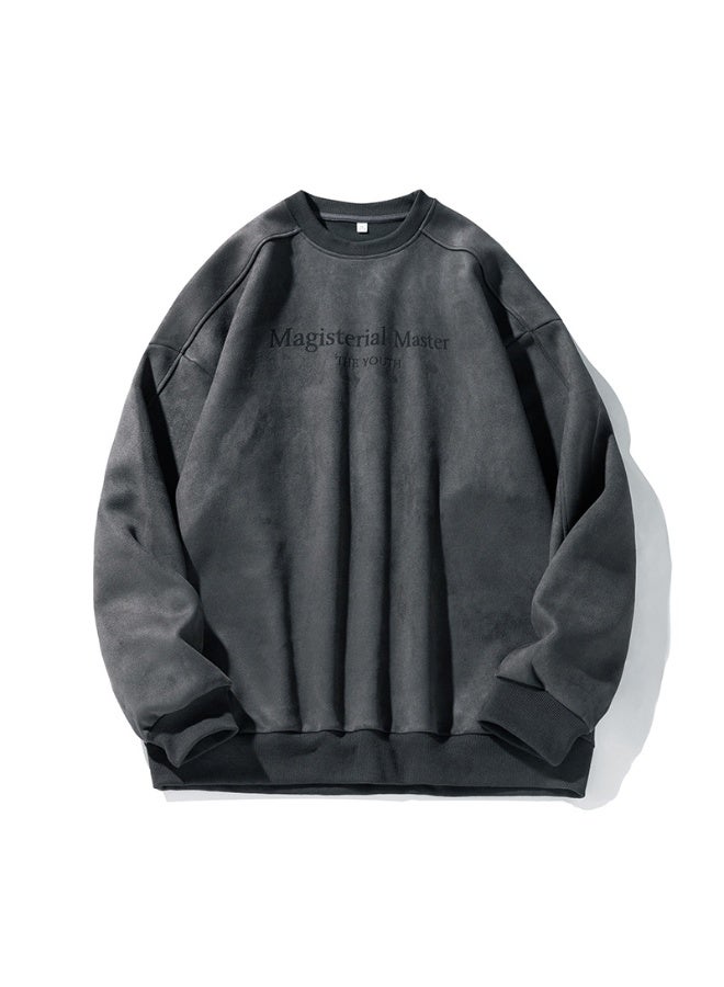 NIBEMINENT Sweatshirt Printed Round Neck Pullover Men's  Autumn Winter Warm Coats Fashionable Design Hoodies - Image 1