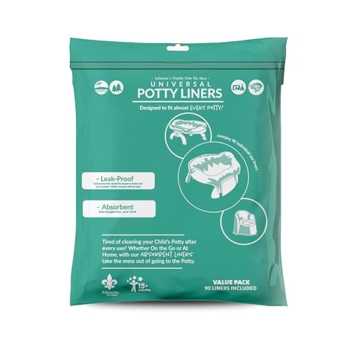 Kalencom Universal Potty Liners - Disposable Potty Liners for Toddlers - Absorbent and Leakproof - Compatible with Potette Travel Potty and Most Standard Toddler Potties (90, Universal) - Image 1