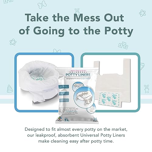 Kalencom Universal Potty Liners - Disposable Potty Liners for Toddlers - Absorbent and Leakproof - Compatible with Potette Travel Potty and Most Standard Toddler Potties (90, Universal) - Image 4