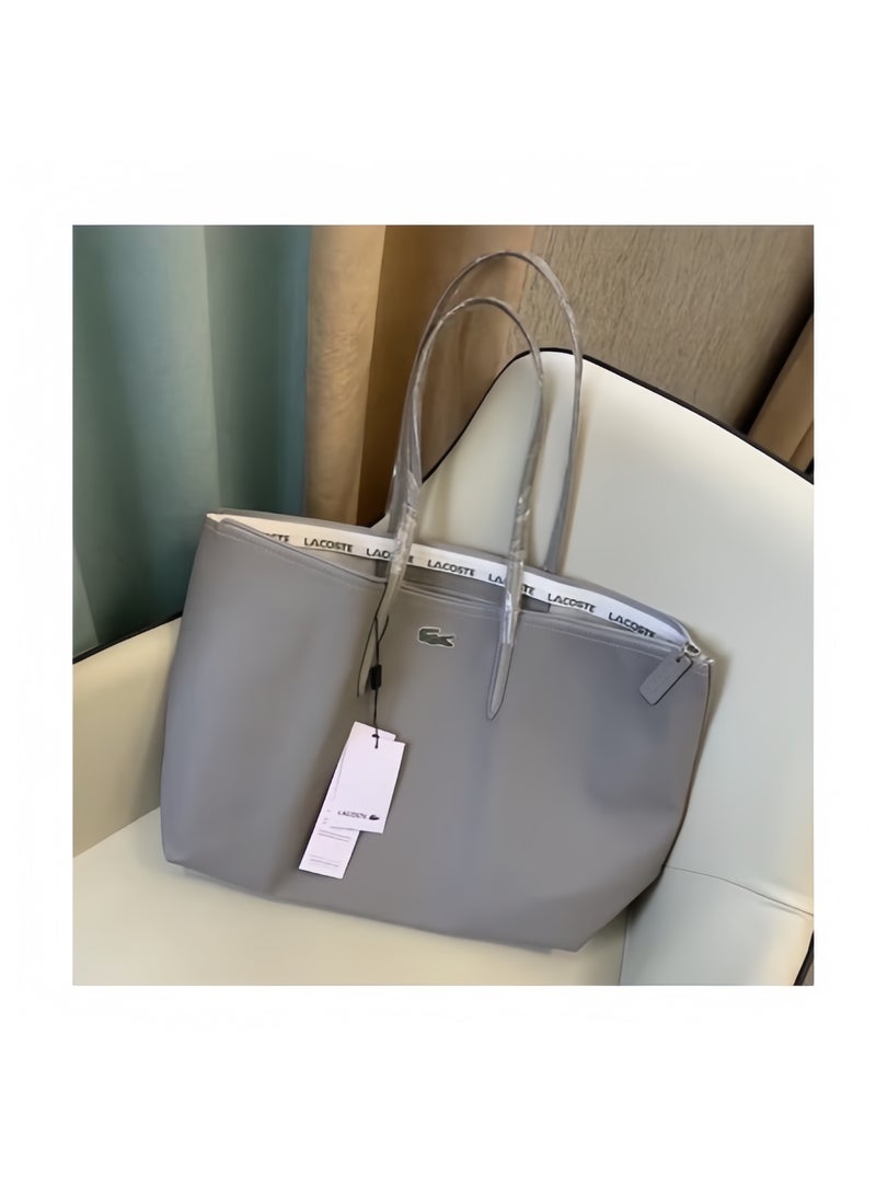 لاكوست أزياء لاكوست النسائية مفهوم متعدد الإستعمالات Zipper Tote bagte Tote bagg Shoulder bagg. - Image 3
