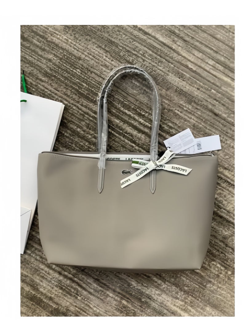 لاكوست أزياء لاكوست النسائية مفهوم متعدد الإستعمالات Zipper Tote bagte Tote bagg Shoulder bagg. - Image 1