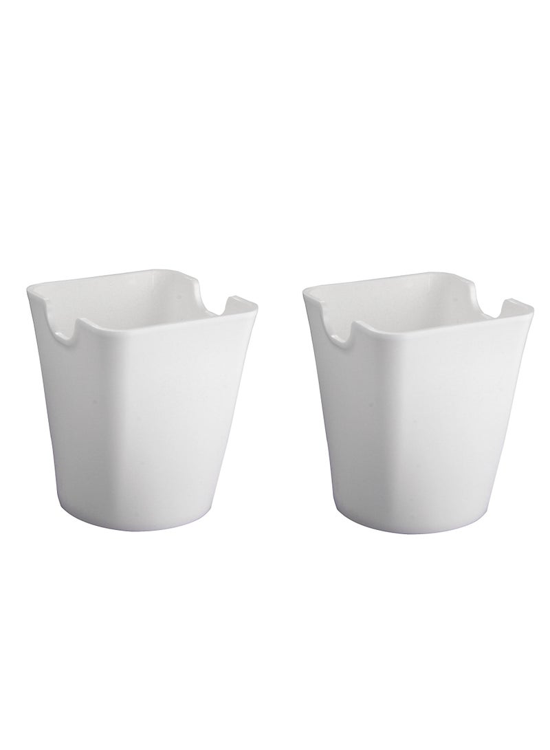 Rubik Multifunction Storage Bucket 10x8cm for Small Tools Plants Crafting Supplies, Kitchen Utensils, Desk Organizer for Stationery - White  - Image 1