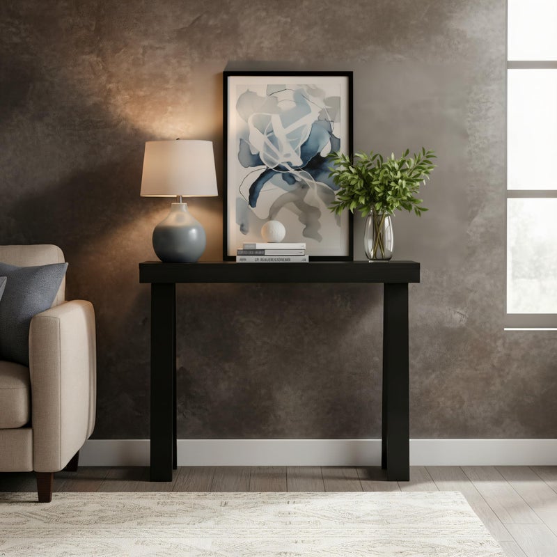 Plank+Beam Solid Wood Console Table, 36 Inch, Sofa Table, Narrow Entryway Table for Hallway, Behind The Couch, Living Room, Foyer, Easy Assembly, Black - Image 2