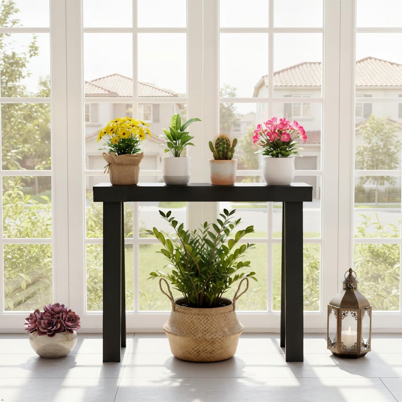 Plank+Beam Solid Wood Console Table, 36 Inch, Sofa Table, Narrow Entryway Table for Hallway, Behind The Couch, Living Room, Foyer, Easy Assembly, Black - Image 5