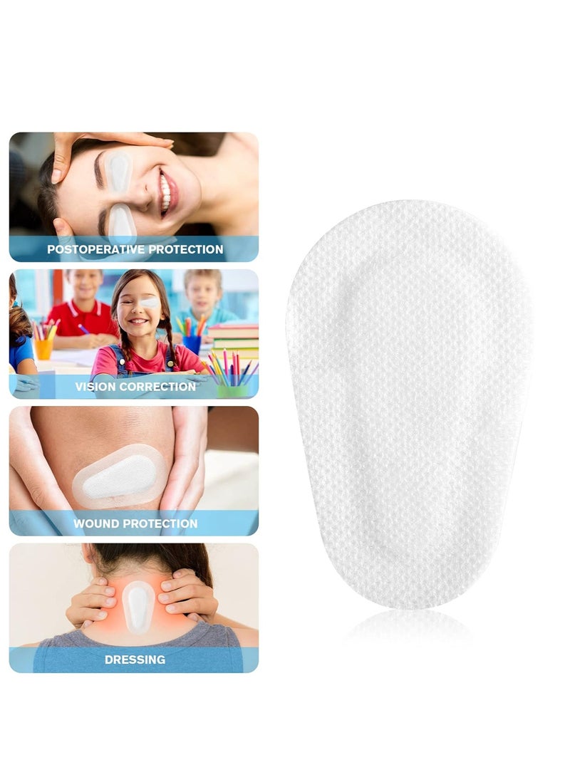 SMARTHERAPY Adhesive Eye Pads, 20 Pcs Sterile Disposable Eye Patches, Oval-Shaped Eye Pads, Dressing Wound Care Light Blocking and Eye Protection for Adult and Kids  - Image 3